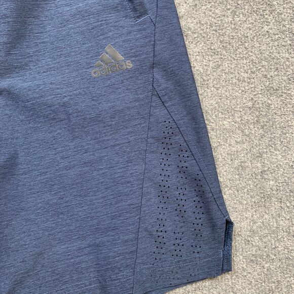 Adidas Shorts Men S Small Navy Black Axis Heathered 2.0 Stretch Workout Running - Picture 3 of 14